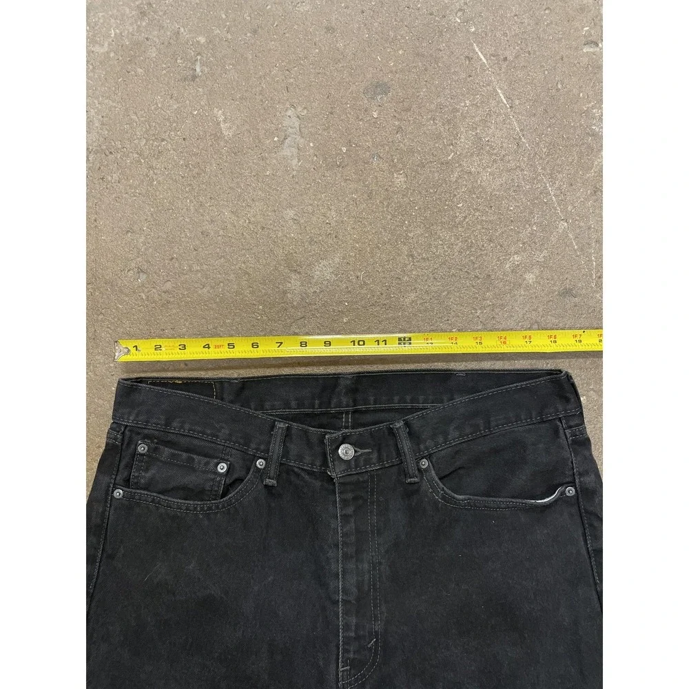 Levis 505 Jeans Mens 38x32 Black‎ Denim Straight Leg Zip Fly PC9 00505-0260